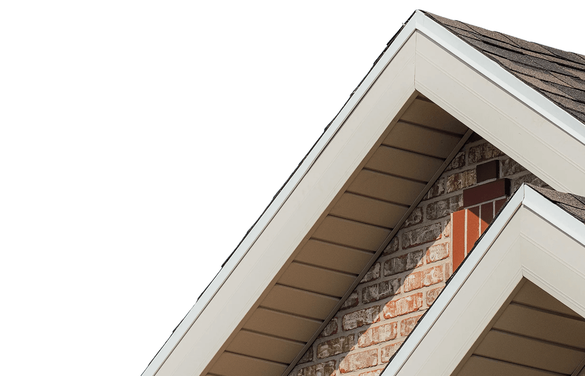 A residential roofline